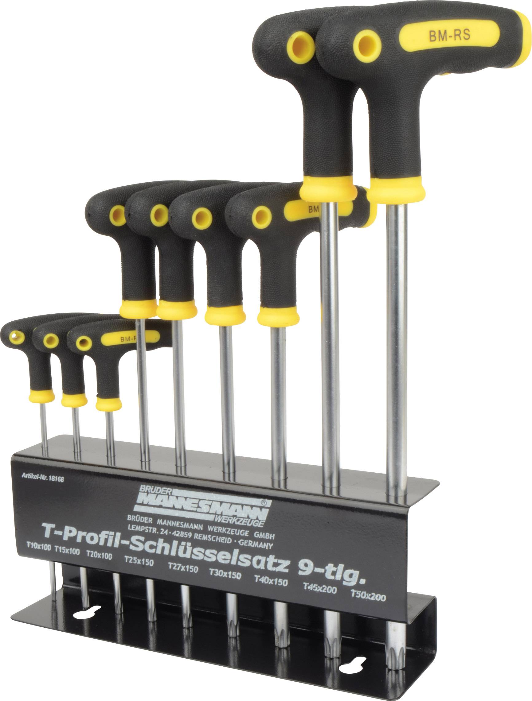 Brüder Mannesmann T-handle hex key set 9-piece M18166