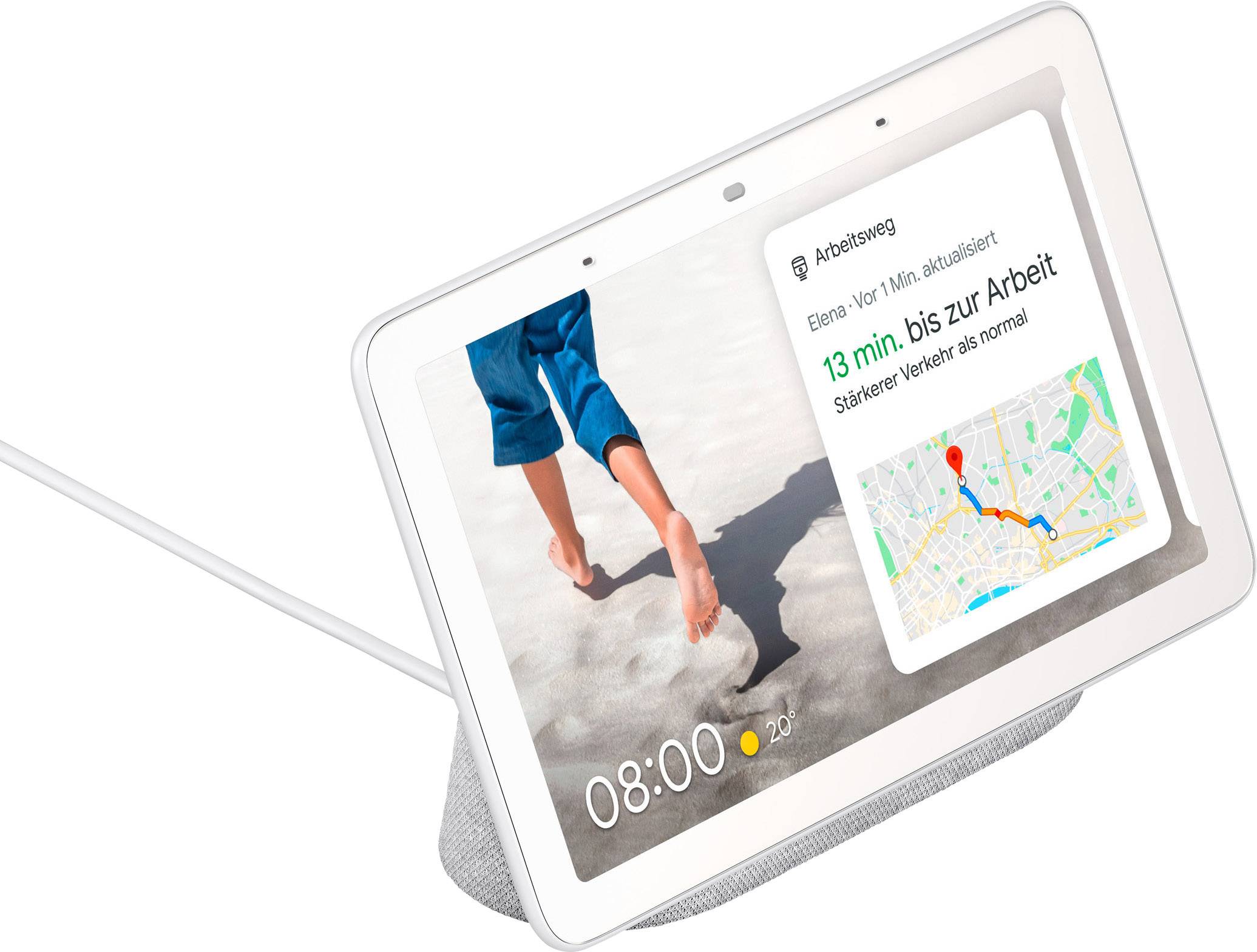 Google Nest Hub Voice assistant Chalk white