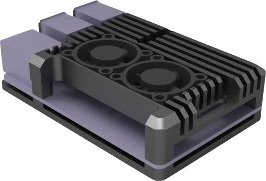 Joy-it Armor Case BLOCK ACTIVE SBC housing Compatible with (development kits): Raspberry Pi® Active cooling Black