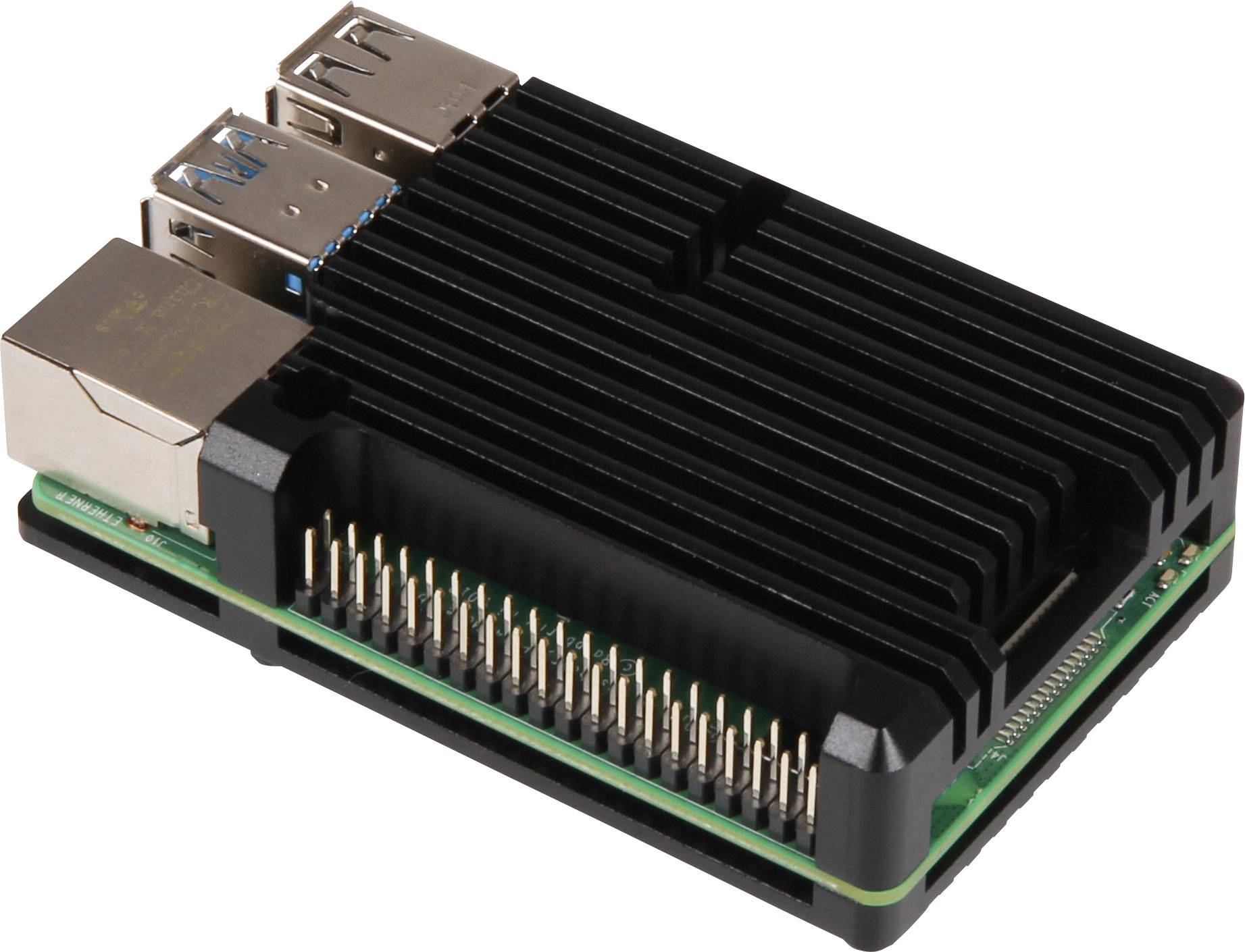 Joy-it ARMOR Case BLOCK SBC housing Compatible with (development kits): Raspberry Pi® Passive cooling Black