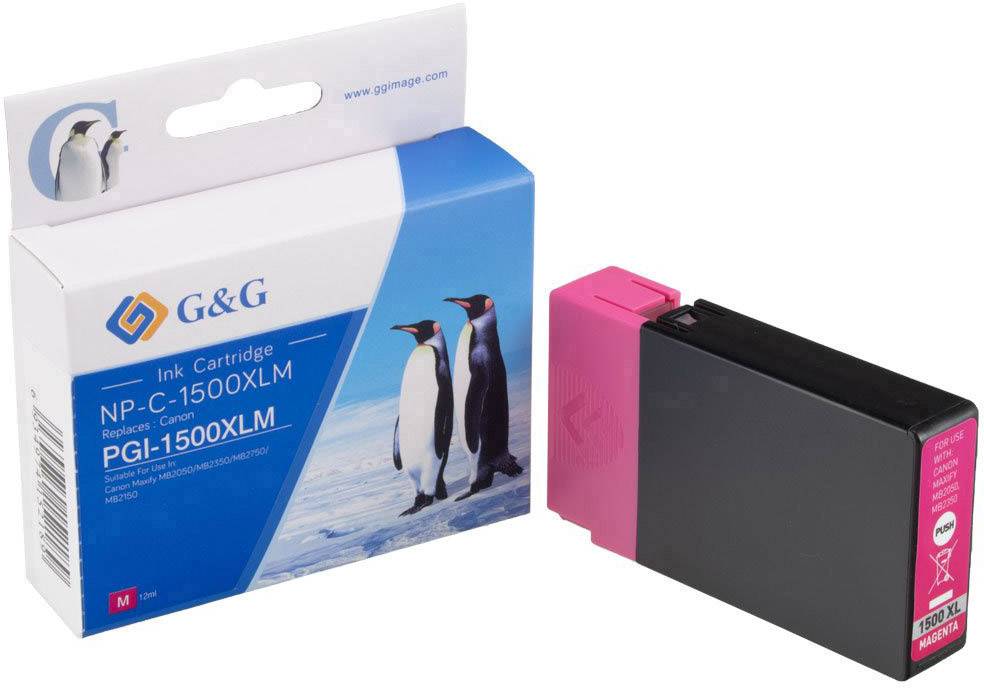 G&G Ink cartridge replaced Canon PGI-1500M XL Compatible Magenta NP-C-1500XLM 1C1500M