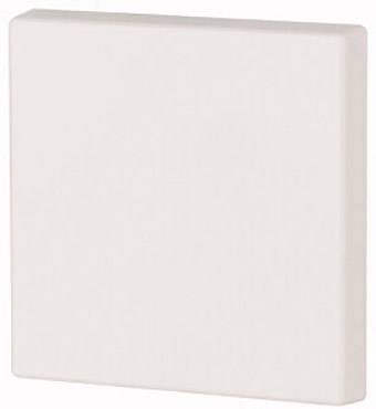 A square, flat, single-coloured, light beige ceramic tile block.