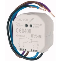 CJAU-01/02 Eaton xComfort Blinds actuator Switching capacity (max.) 1380 W CJAU-01/02 Eaton xComfort Blinds actuator Switching capacity (max.) 1380 W