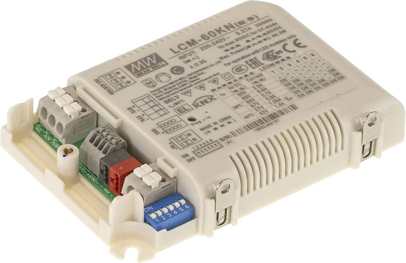 MEAN WELL LCM-60KN LED driver Constant current 60.3 W 500 - 1400 mA 2 - 90 V DC dimmable 1 pc(s)
