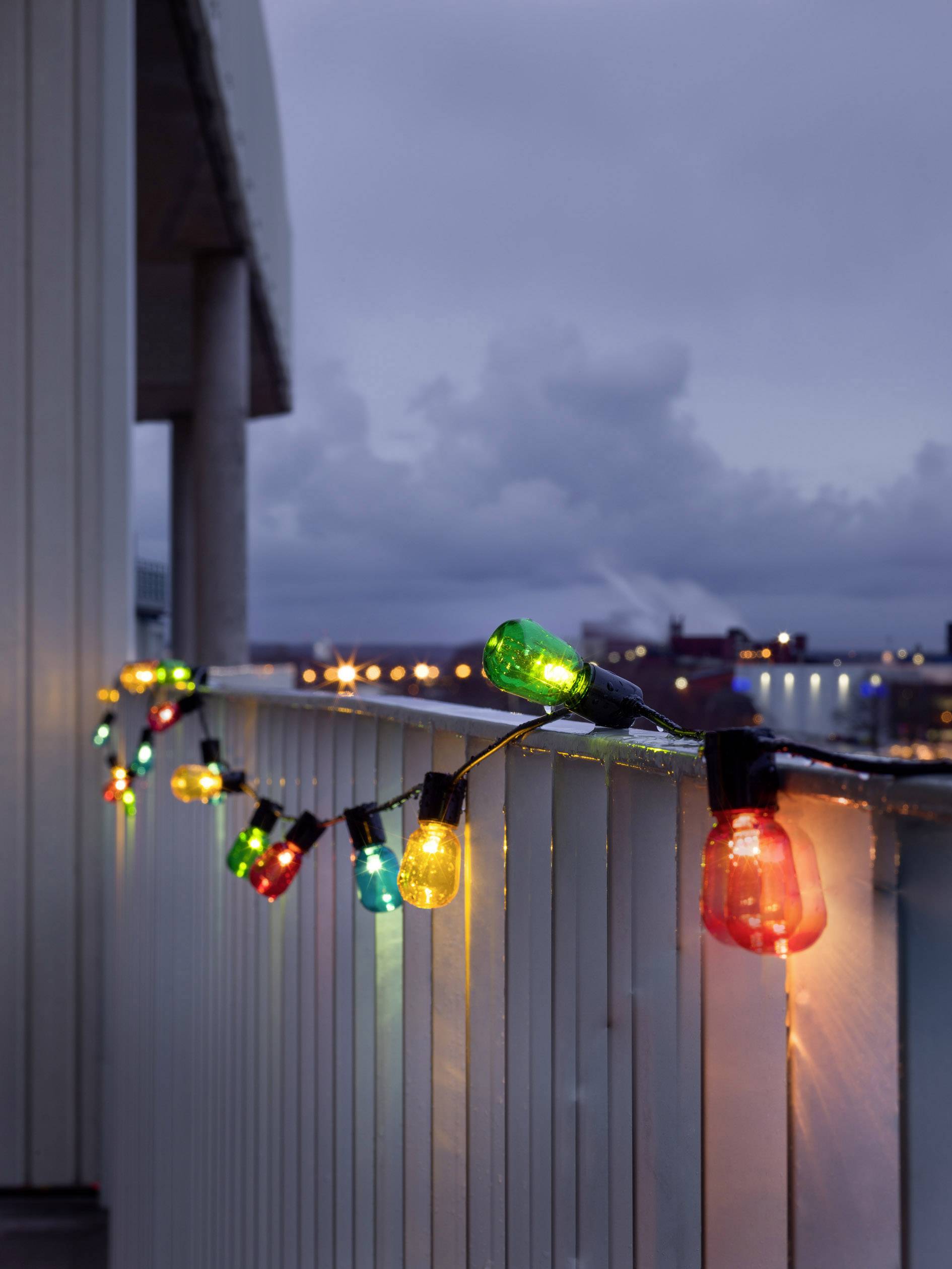 Konstsmide 2381-500 Chain party lights Outside mains-powered No. of bulbs 10 LED (monochrome) RGB Illuminated length: 4.5