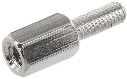 Metal hexagon head bolt with a threaded section. Used for fastenings in various constructions.