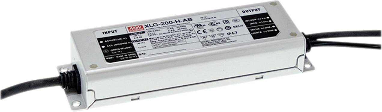 MEAN WELL XLG-200-12-A LED driver Constant voltage, Constant current 192 W 8 - 16 A 12 V DC Approved for use on furniture