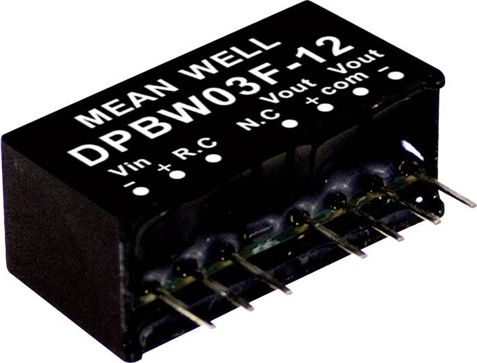 MEAN WELL DPBW03F-12 DC/DC converter (module) 125 mA 3 W No. of outputs: 2 x Content 1 pc(s)