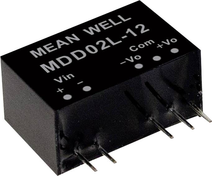 Mean Well MDD02M-05 DC/DC converter (module) 200 mA 2 W No. of outputs: 2 x Content 1 pc(s)