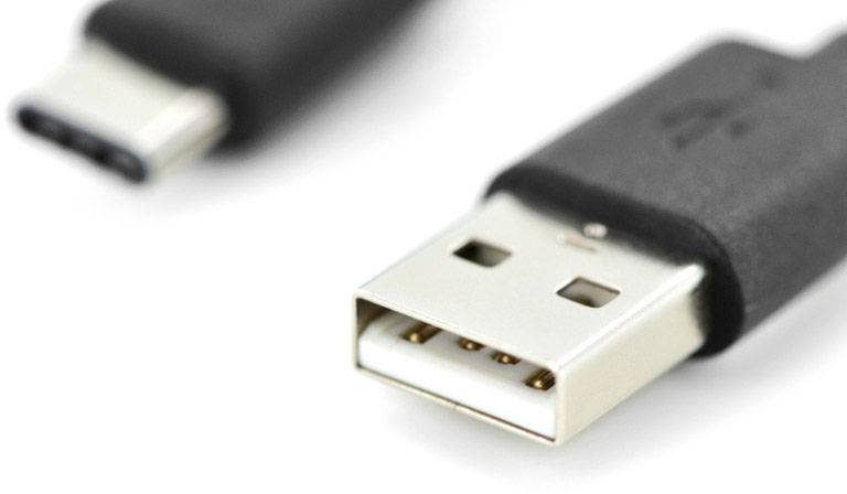 Digitus USB cable USB 2.0 USB-C® plug, USB-A plug 1.80 m Black Shielded AK-300154-018-S