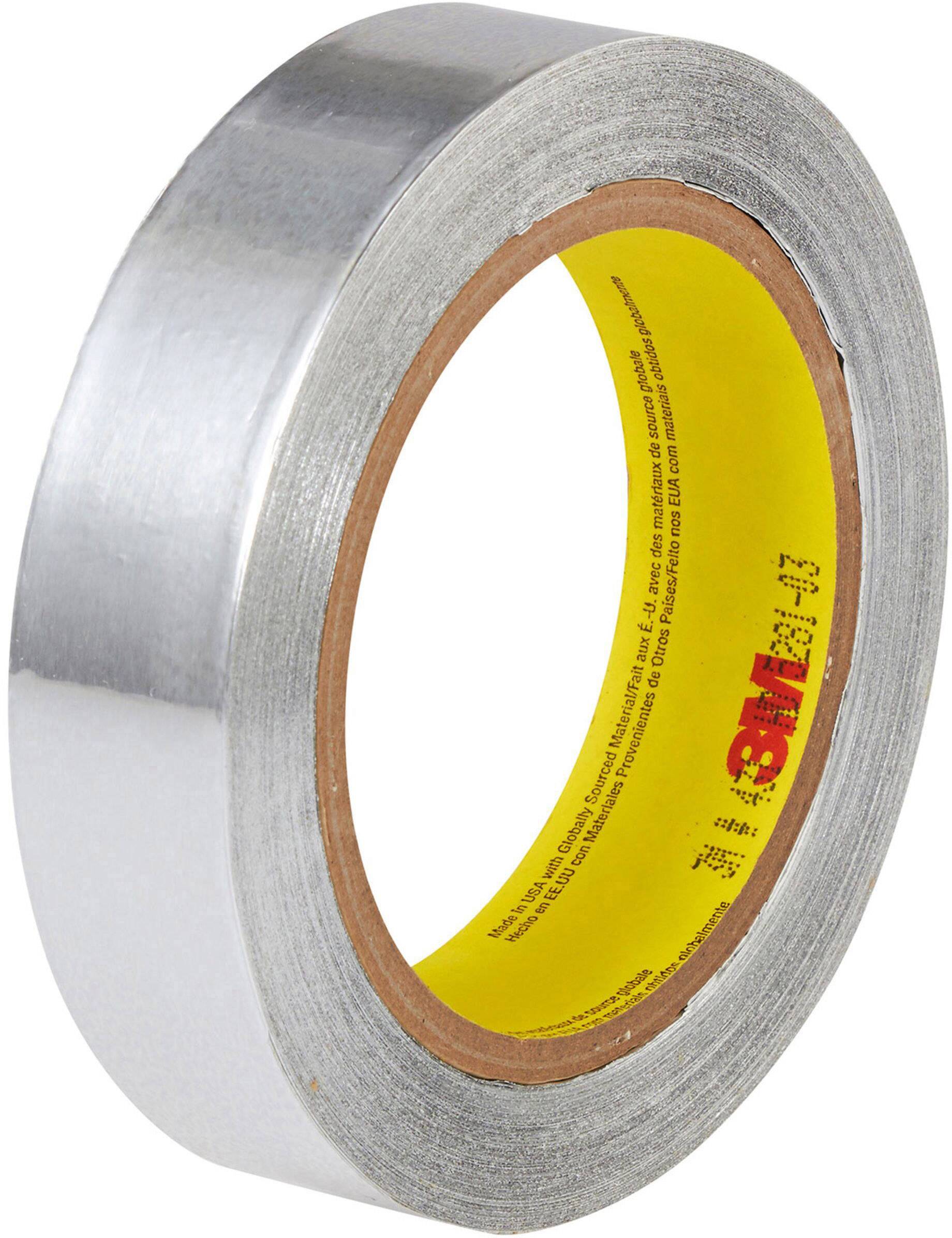 Aluminium adhesive tape roll with a yellow core, suitable for sealing and repair work.