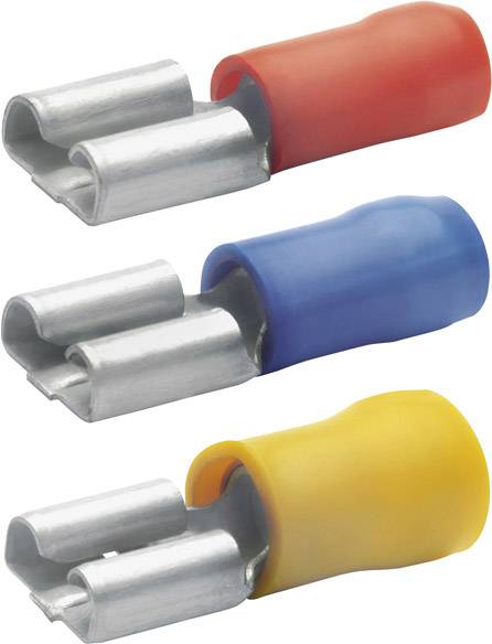 Klauke 730BZ Blade receptacle Connector width: 6.30 mm Connector thickness: 0.80 mm 180 ° Partially insulated Blue