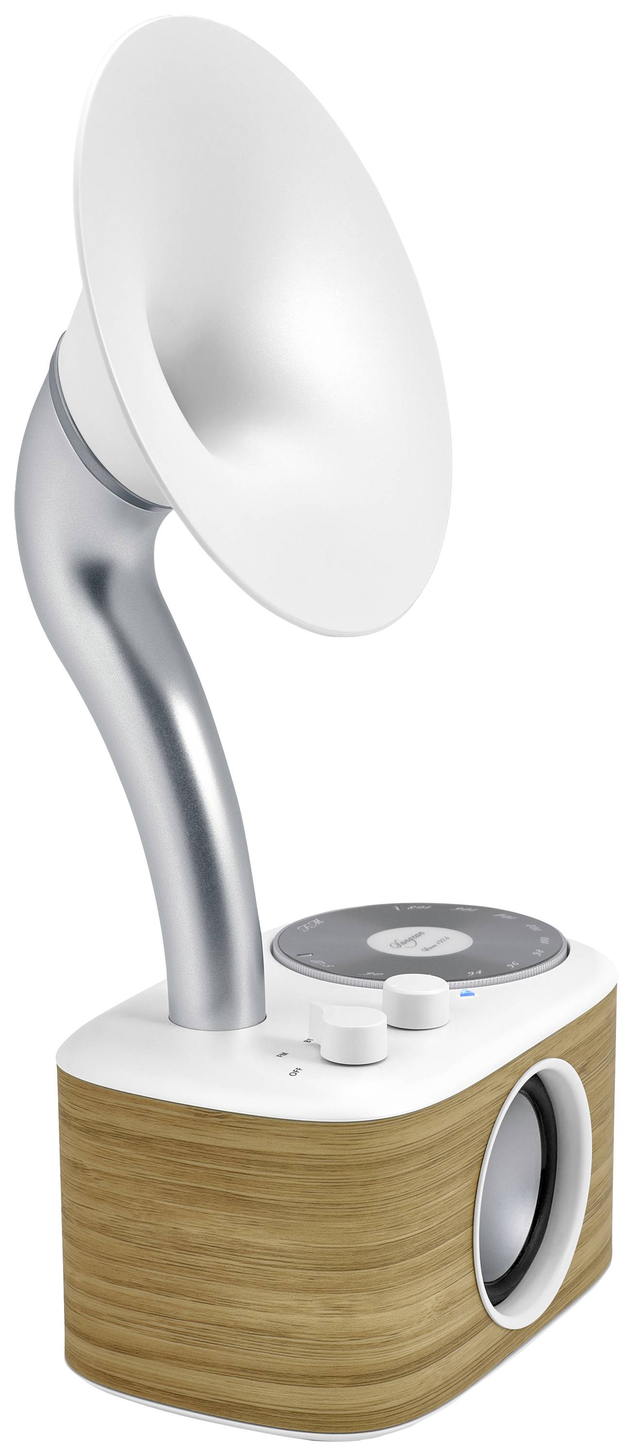 Sangean WR-45 White Desk radio FM AUX, Bluetooth rechargeable White