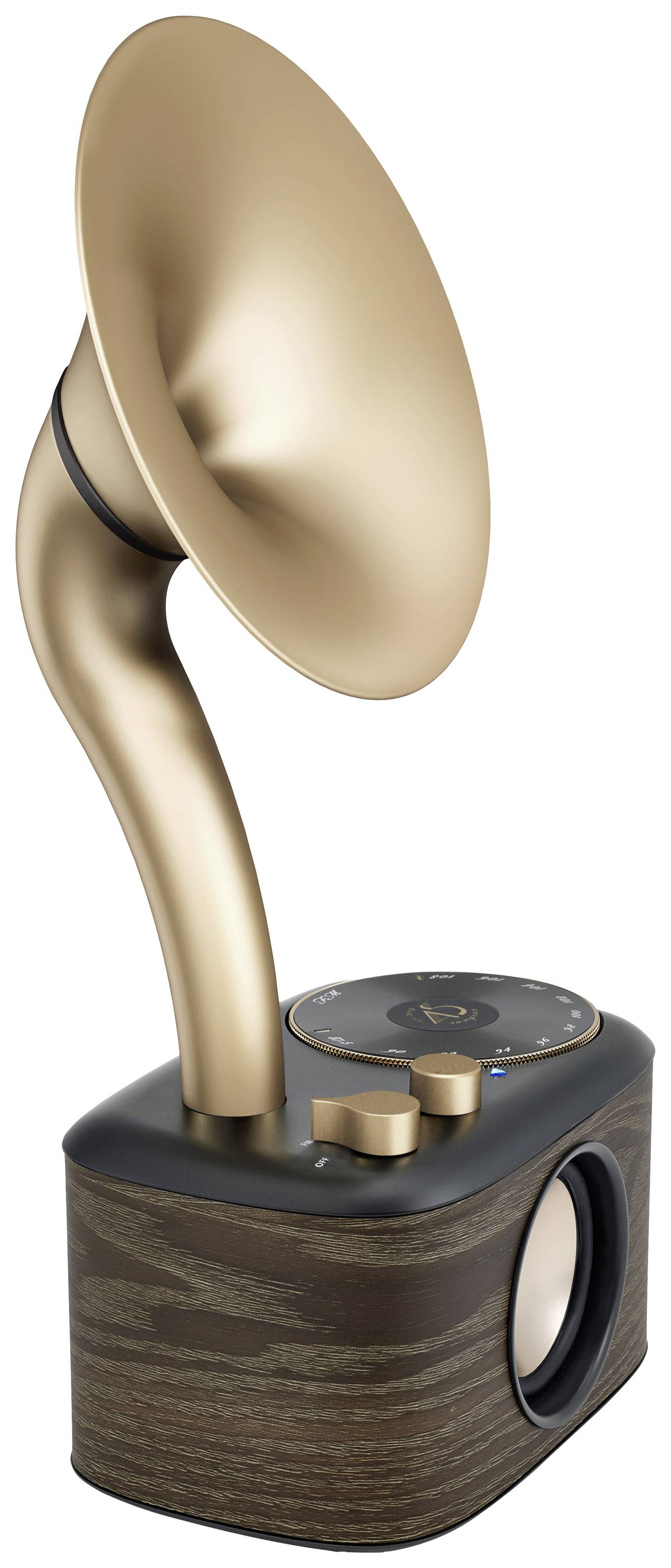 Sangean WR-45X Gold Desk radio FM AUX, Bluetooth rechargeable Black, Gold