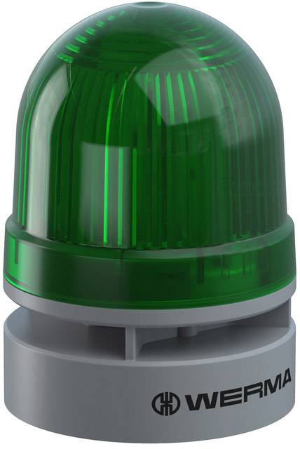 Werma Signaltechnik Light Mini TwinFLASH Combi 12VAC/DC GN 460.220.74 Green 12 V DC 95 dB