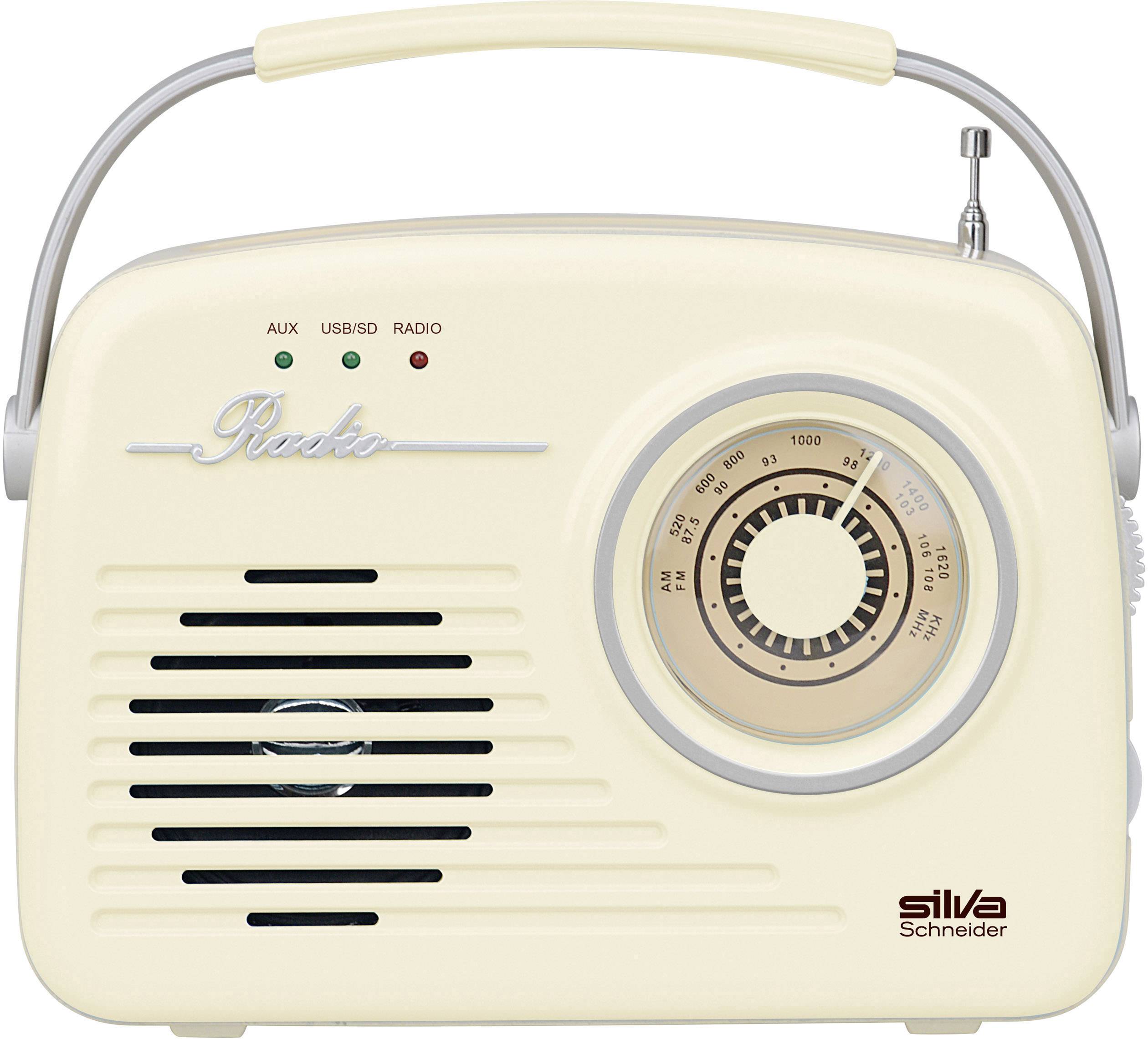 Silva Schneider Mono 1965 Portable radio FM AUX, USB rechargeable Beige