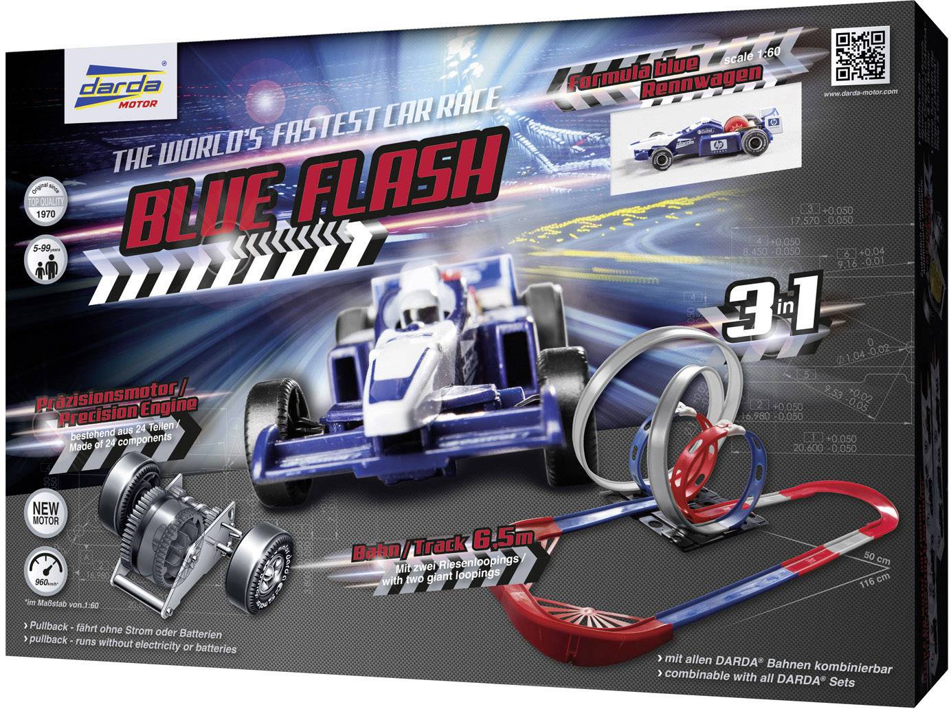 DARDA MOTOR Rennbahn Blue Flash