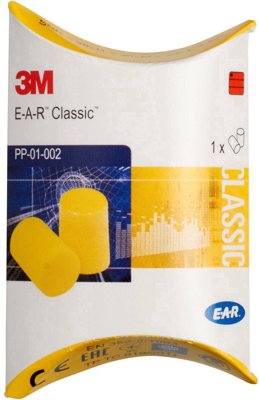3M EAR PP01002 Classic Protective ear plugs 31 dB Disposable EN 352-2 1 Pair