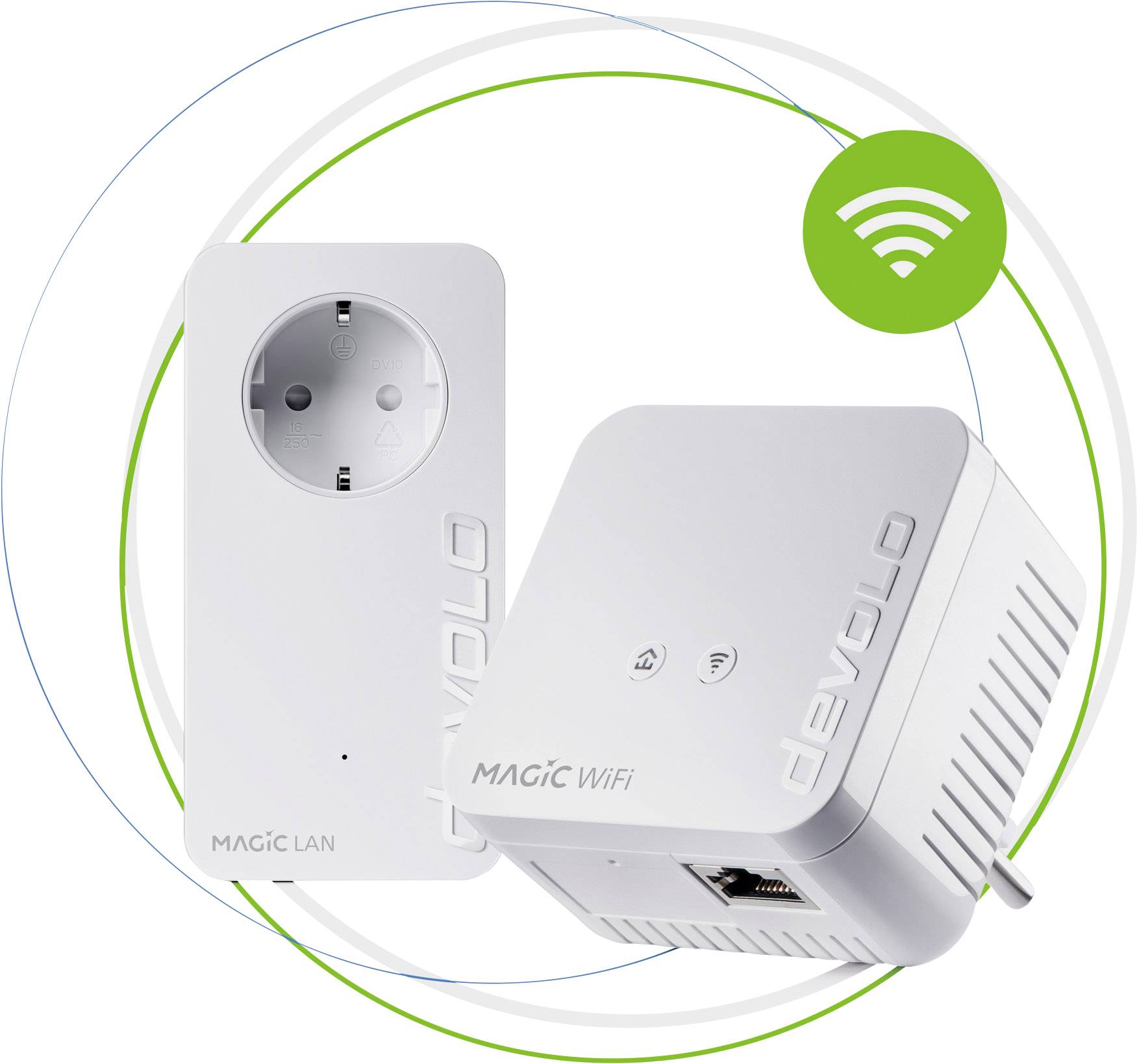 Devolo Magic 1 WiFi mini Starter Kit Powerline Wi-Fi networking kit 8561 DE, AT Powerline, Wi-Fi 1200 MBit/s