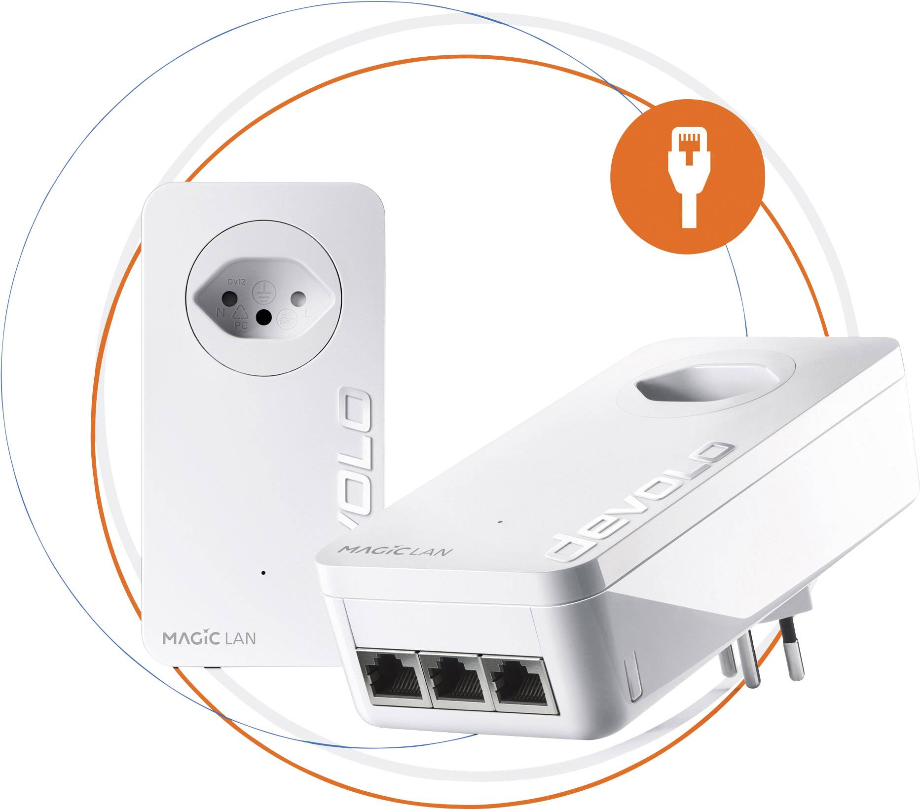 Devolo Magic 2 LAN triple Starter Kit Powerline starter kit 8513 CH Powerline 2400 MBit/s