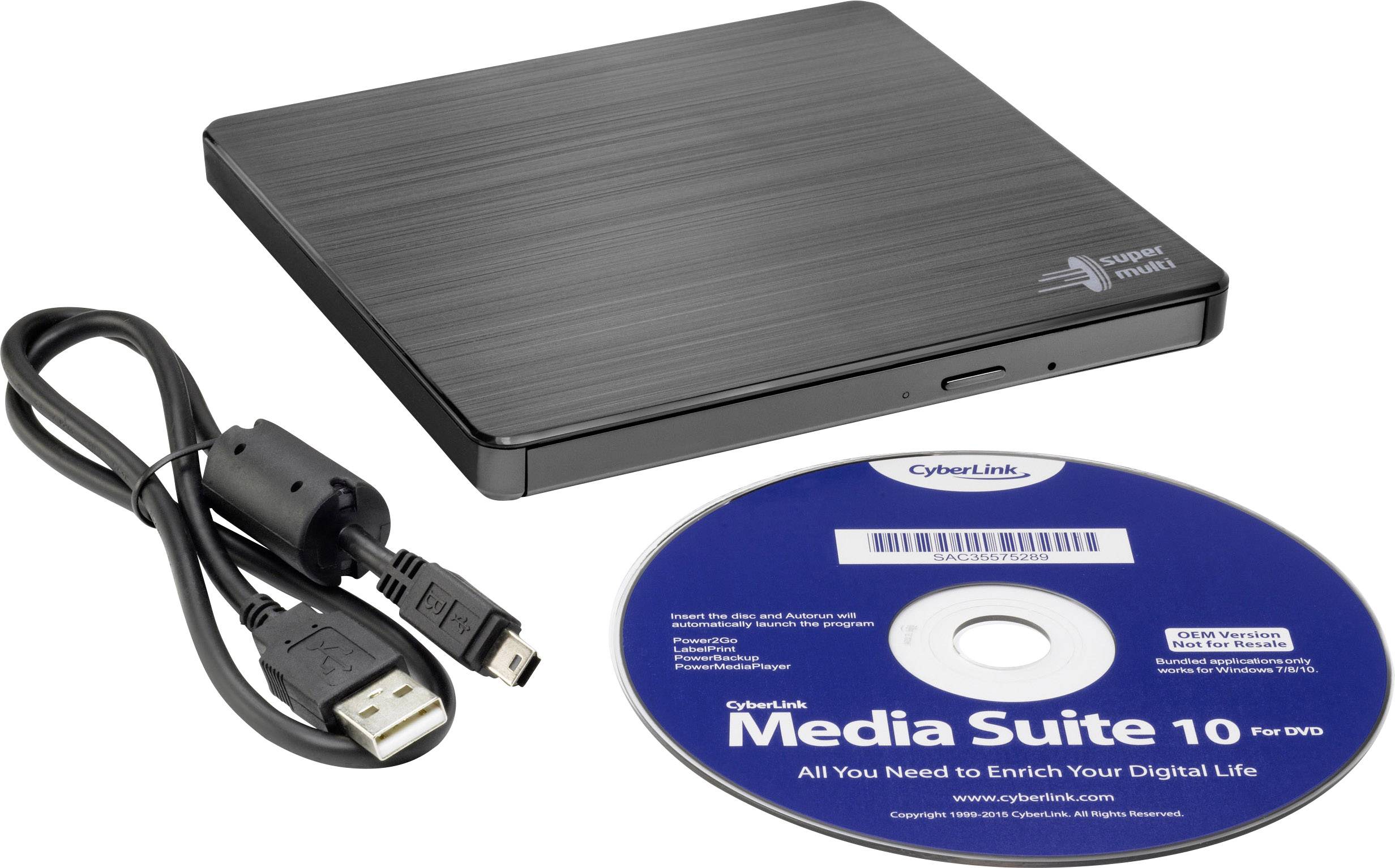 HL Data Storage GP60 External DVD writer Retail USB A (USB 2.0) Black