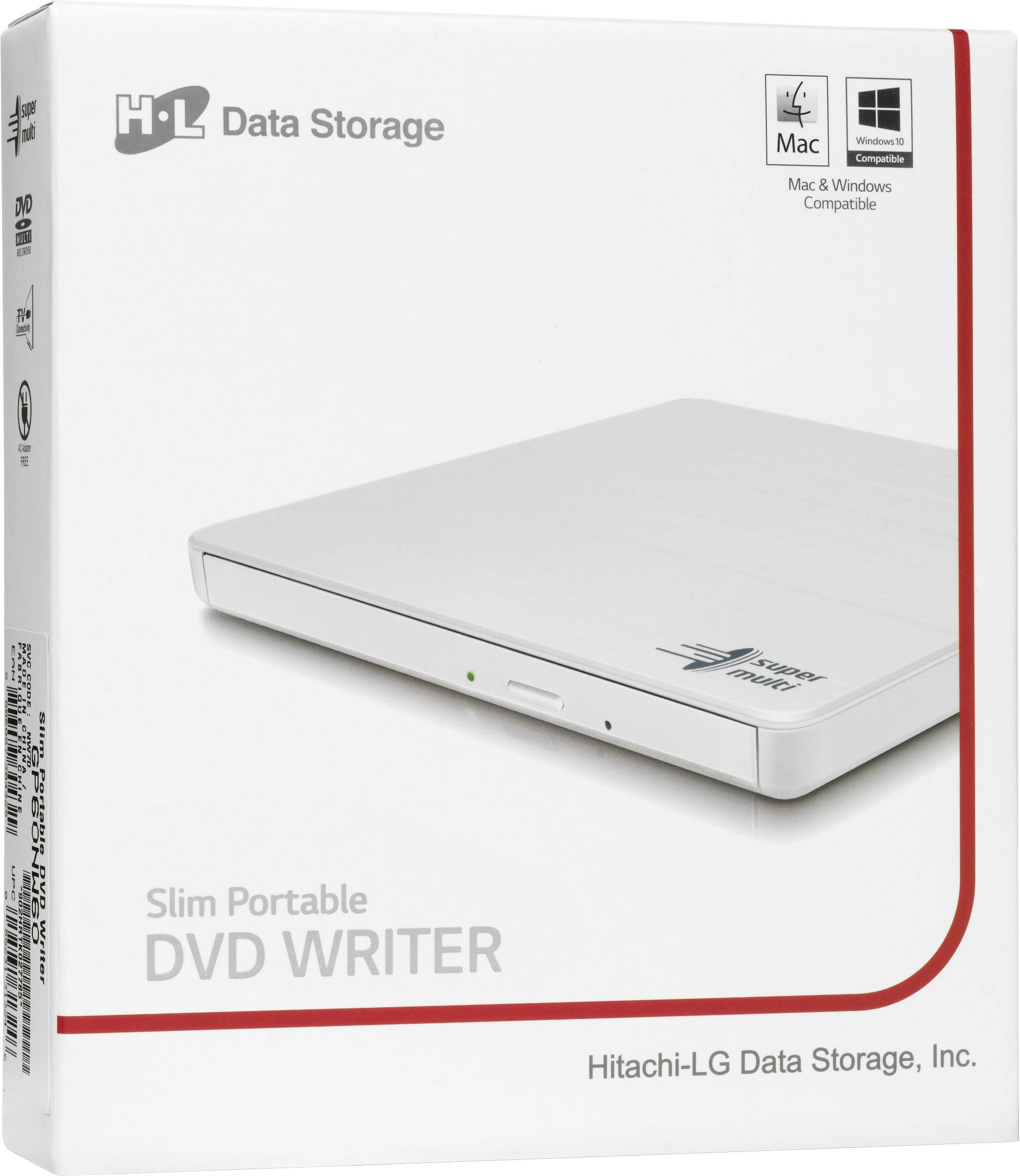 HL Data Storage GP60 External DVD writer Retail USB A (USB 2.0) White