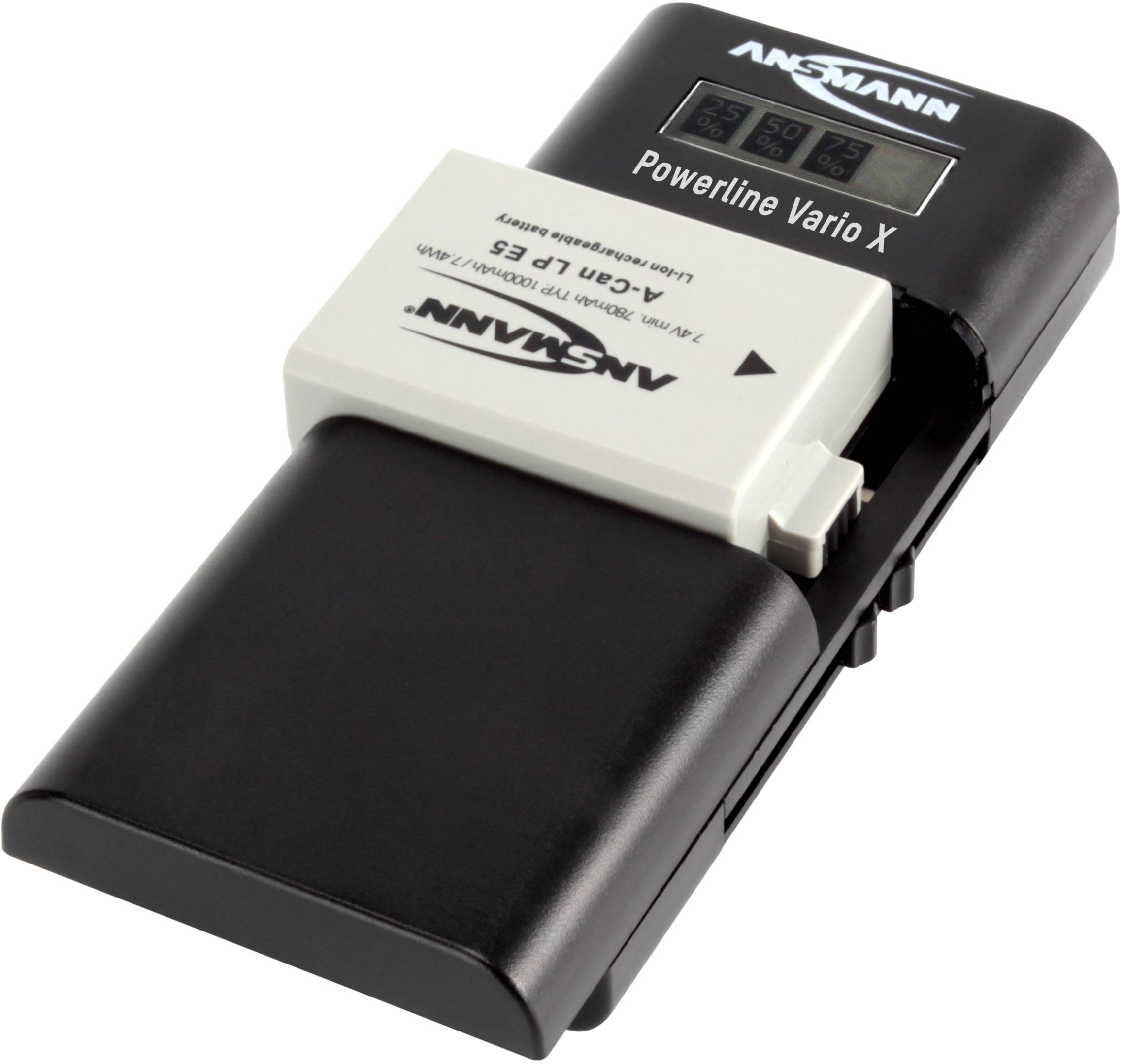 Ansmann Powerline Vario X 1001-0085 Camera charger Matching rechargeable battery Li-ion, LiPolymer, NiMH