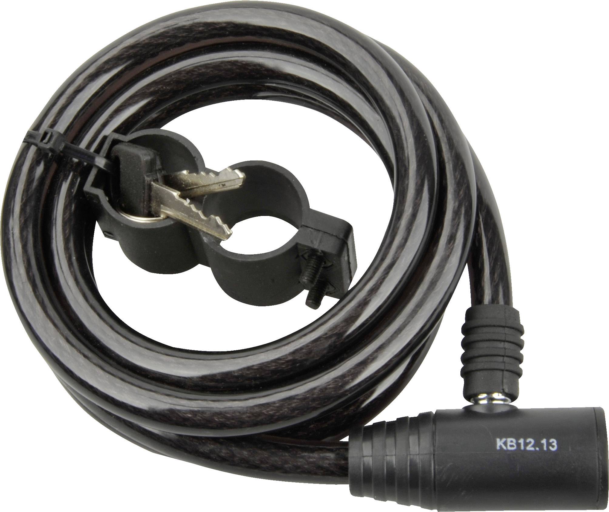 FISCHER FAHRRAD 85848 Steel cable lock Black Key lock