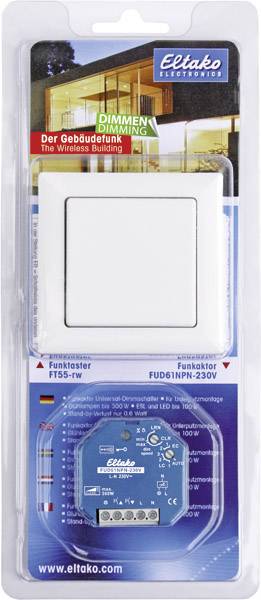 BPD55 Blister-Pack Dimmen Eltako Lighting starter kit Structure, Flush mount Switching capacity (max.) 300 W