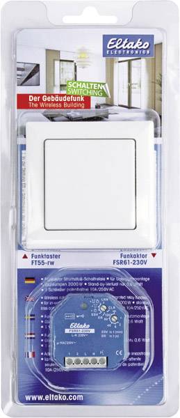 BPS55 Blister-Pack Schalten Eltako Wireless Energy starter kit Structure, Flush mount Switching capacity (max.) 2000 W