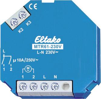 Blue Eltako impulse relay with 230V voltage and connections K2, K3 and L. Suitable for 10A/250V~.