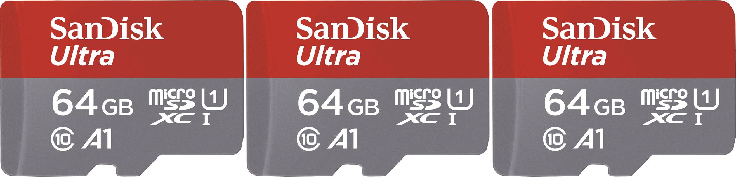 SanDisk Ultra® microSDXC card 64 GB Class 10, UHS-I A1 rating, incl. Android software, incl. SD adapter