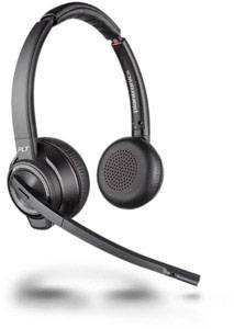 Plantronics W8220 USB binaural ANC Phone On-ear headset Bluetooth® (1075101), DECT Stereo Black Noise cancelling Microphone mute