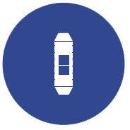 White hard drive on a blue circular background, symbolising data storage or storage media.