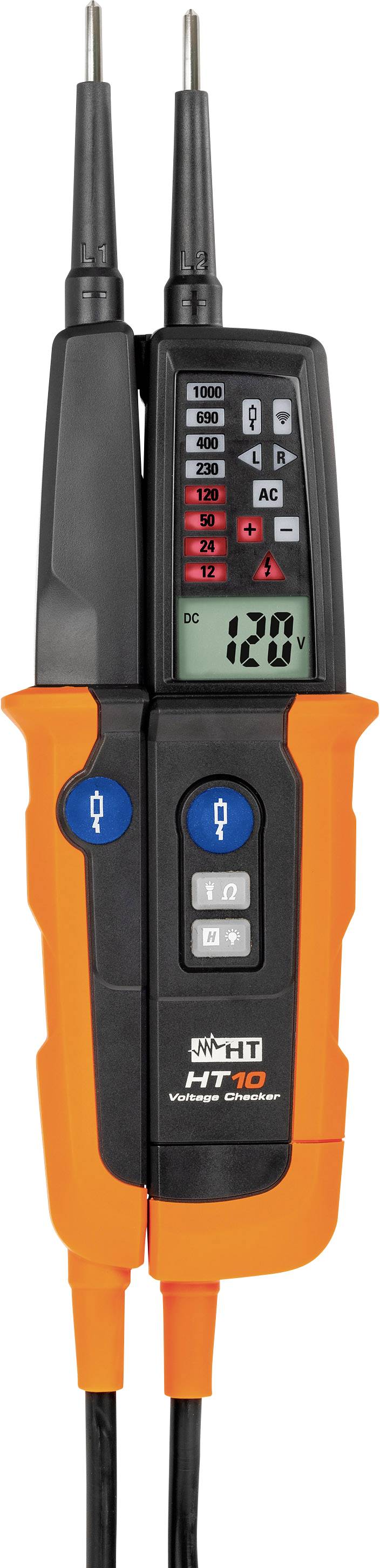 HT Instruments HT10 Two-pole voltage tester CAT III 1000 V, CAT IV 600 V Acoustic, Bargraph, LCD, LED
