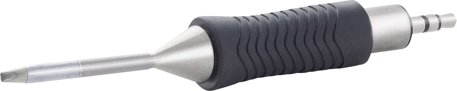 A silver and black screwdriver with an ergonomic grip design. The tool looks precision-engineered and appears highly manoeuvrable.