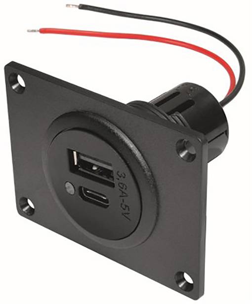 ProCar Power USB-C/A double socket 12 or 24 V / DC
