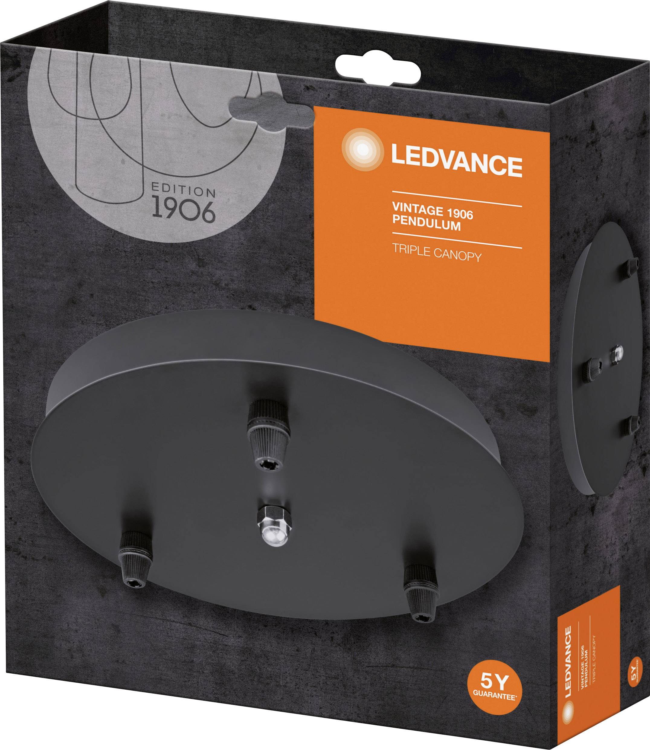 LEDVANCE Vintage 1906 PenduLum CANOPY L 4058075274488 Pendant light holder Black