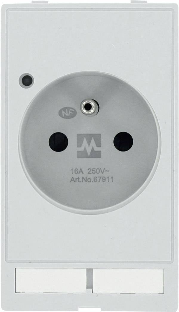 A white socket with two round holes, suitable for 16A, 250V. 'NF' is printed at the top and 'Art.No.67911' at the bottom.