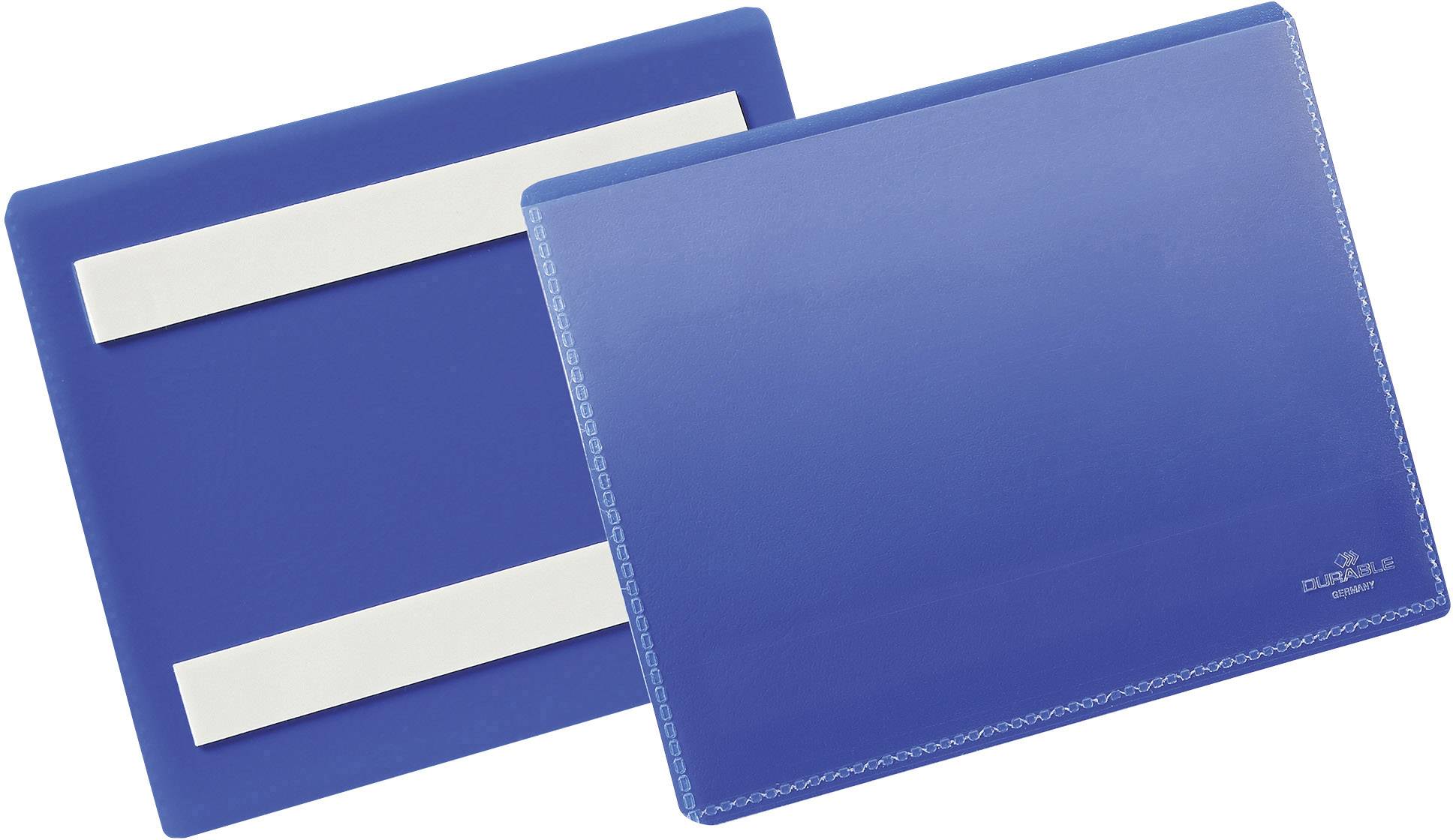 Blue desk pad with two white stripes on the reverse side. Suitable for stable fixing and protecting surfaces.