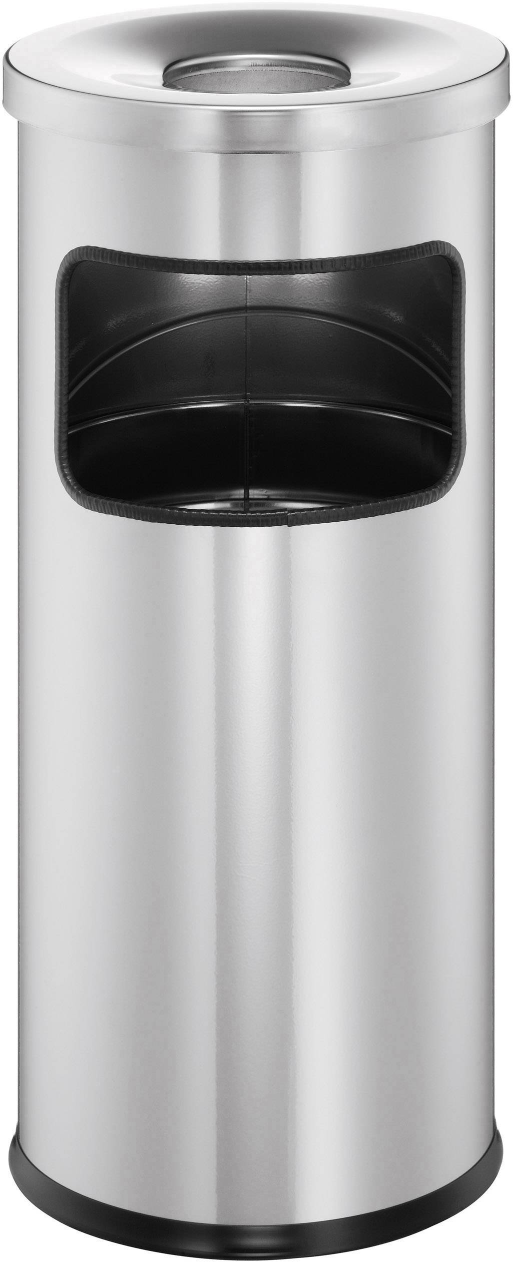 Durable 333223 Waste paper basket 17 l Metal (Ø x H) 250 mm x 630 mm Silver incl. ashtray 1 pc(s)