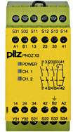 Safety relay PNOZ X3 230VAC 24VDC 3n/o 1n/c 1so PILZ Operating voltage: 230 V AC 3 makers, 1 breaker (W x H x D) 45 x 87 x 121 mm