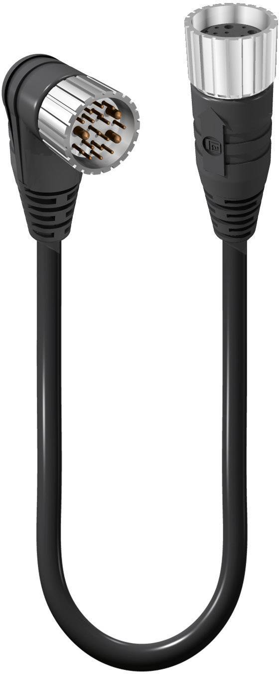Lumberg Automation 13286 Sensor/actuator cable M23 Plug, right angle, Connector, straight 5.00 m No. of pins (RJ): 12 1 pc(s)