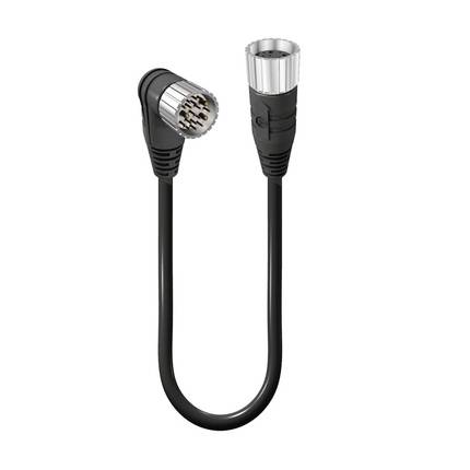 Lumberg Automation 94808 Sensor/actuator cable M23 Plug, right angle, Connector, straight 10.00 m No. of pins (RJ): 19 1 pc(s)