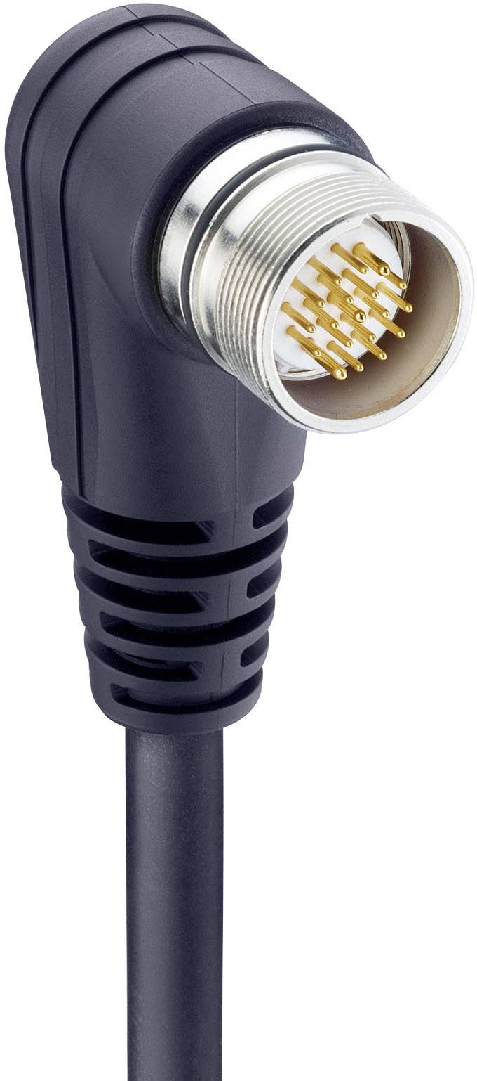 Lumberg Automation 63565 Sensor/actuator connector (pre-fab) M23 Plug, right angle 10.00 m No. of pins (RJ): 12 1 pc(s)
