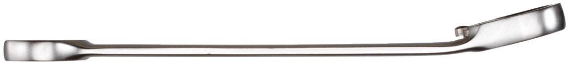 A silver crowbar with a gleaming surface and a curved end.