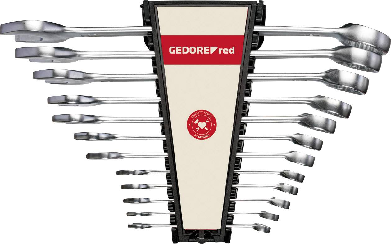 Gedore RED 3300989 R09105010 Crowfoot wrench set Spanner size (metric) 07 - 29 mm