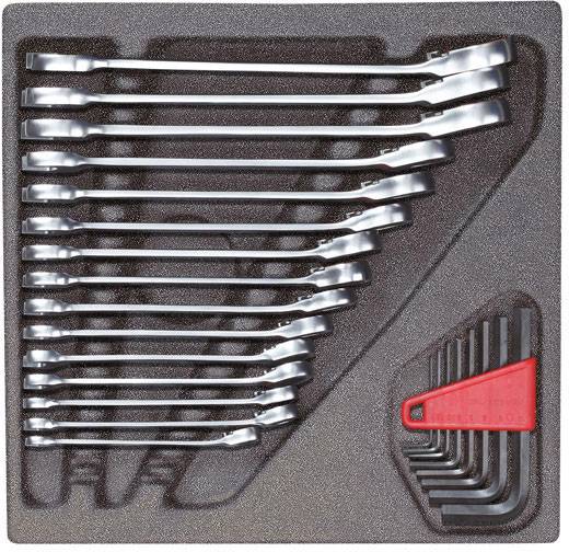 Gedore RED 3301700 R22250001 Ratcheting crowfoot wrench set Spanner size (metric) 07 - 29 mm