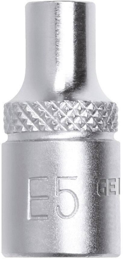 Metal socket with 'E5' inscription. Upper section knurled for improved grip.