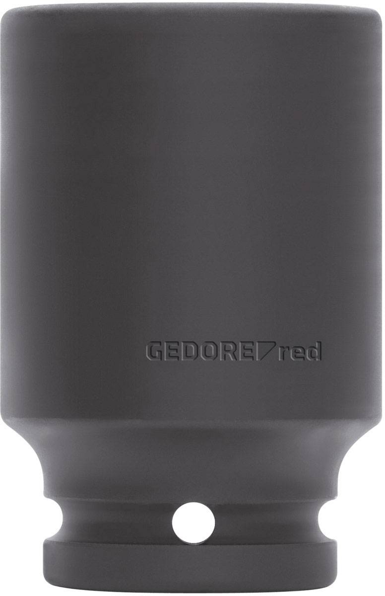 Tommy socket wrench, dark grey, with 'GEDORE red' inscription. Sturdy, cylindrical, with a hole at the base.